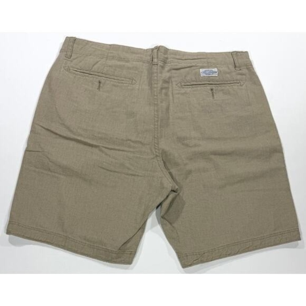 CPO Provisions‎ Mens 34W Flat Front Casual Shorts Khaki Tan Linen Blend - Picture 2 of 5